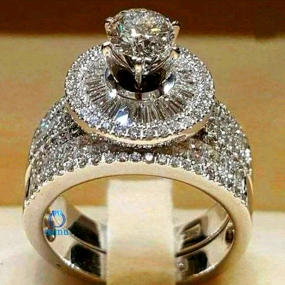 ✅ 14K WGF CZ Crystal Ring
